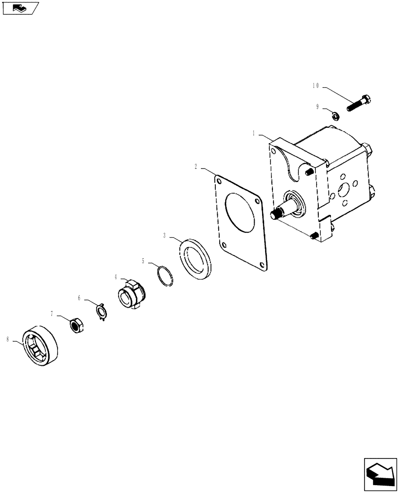 Схема запчастей Case IH FARMALL 65A - (41.206.01) - POWER STEERING PUMP (41) - STEERING