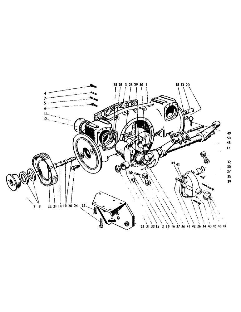 Схема запчастей Case IH 950 - (48) - REAR AXLE CASE, CYLINDER AND RAMSHAFT, ALL MODELS (07) - HYDRAULIC SYSTEM