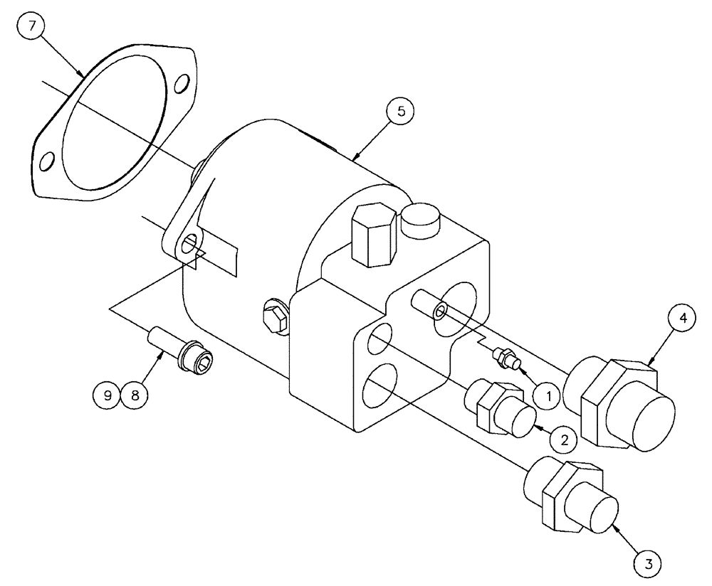Схема запчастей Case IH FLX4300 - (06-006) - HYDRAULIC PUMP GROUP (07) - HYDRAULICS