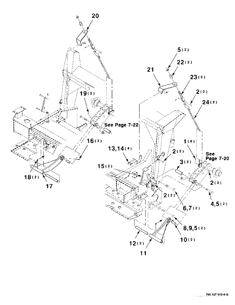 Схема запчастей Case IH 8312 - (7-18) - HEADER FLOTATION ASSEMBLY (58) - ATTACHMENTS/HEADERS