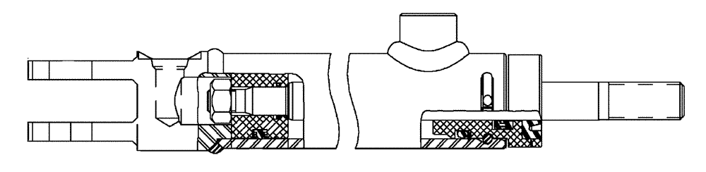 Схема запчастей Case IH FLX810 - (07-001) - CYLINDER, 6” AUGER GATE Hydraulic Components