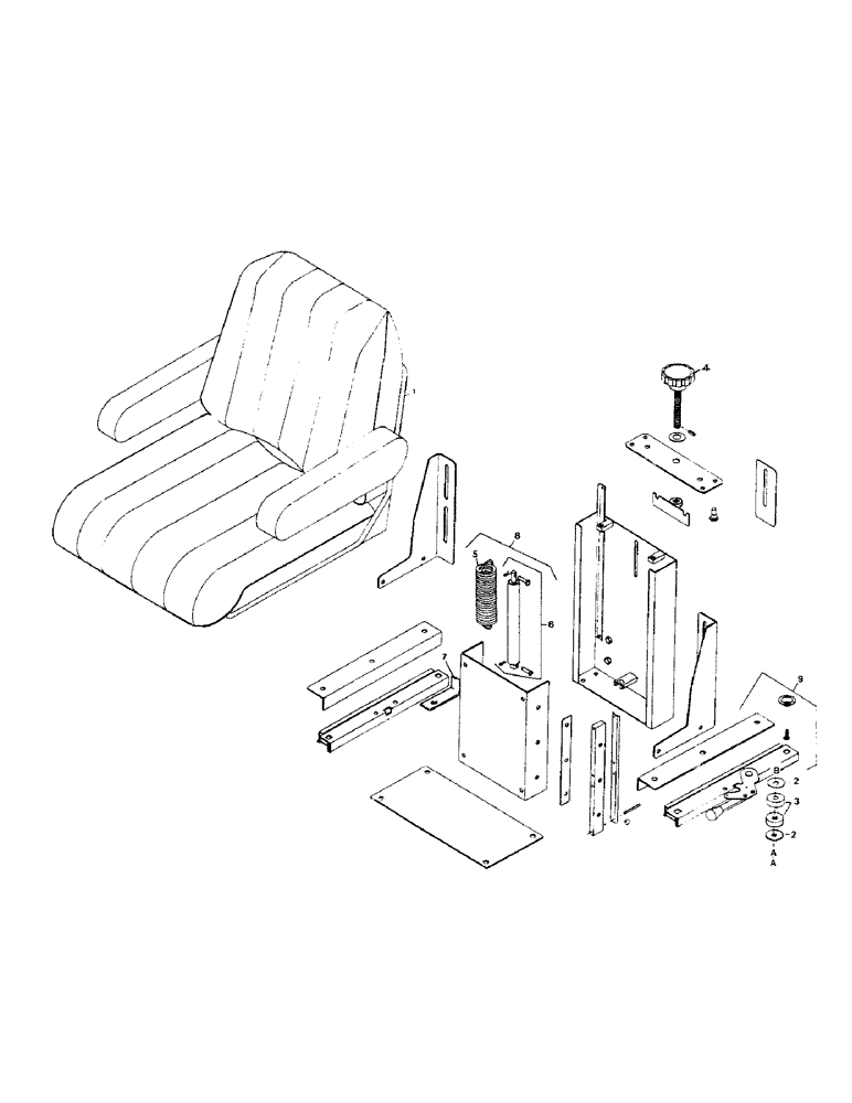 Схема запчастей Case IH 6000 - (9-26) - SEAT (09) - CHASSIS