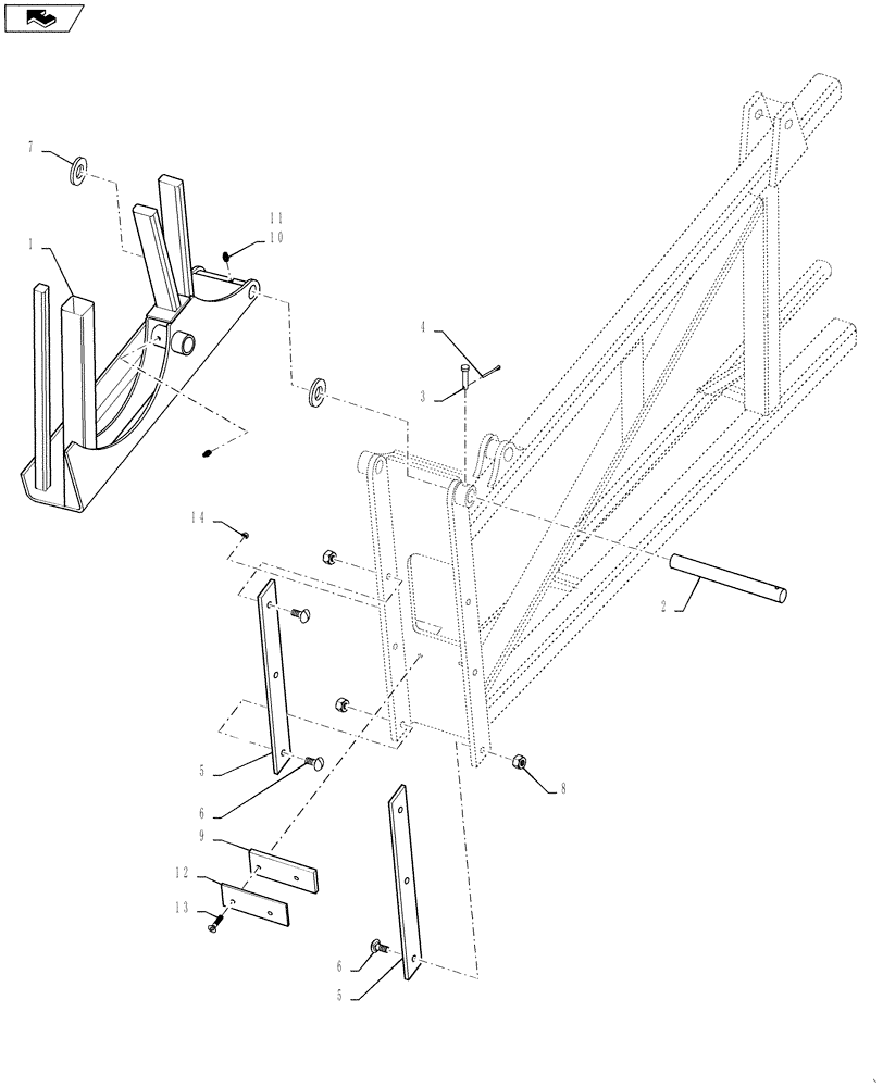 Схема запчастей Case IH 4420 - (08-018) - OUTER BOOM ASSEMBLY, LH, 100’ (09) - BOOMS