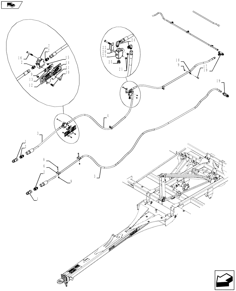 Схема запчастей Case IH NT950 - (35.100.03) - MAIN FRAME LIFT HYDRAULICS (35) - HYDRAULIC SYSTEMS