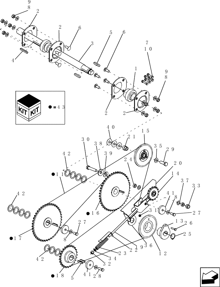 Схема запчастей Case IH 7130 - (80.175.02) - UNLOADING CHAIN DRIVE (80) - CROP STORAGE/UNLOADING