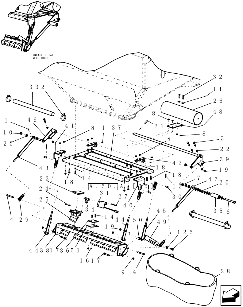 Схема запчастей Case IH ADX2230 - (L.10.G[07]) - THIRD TANK OPTION - METER MOUNT PLATE L - Field Processing