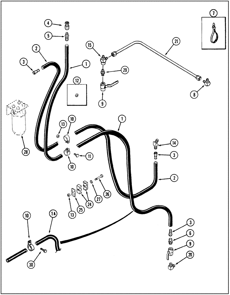 Схема запчастей Case IH 9260 - (3-009A) - FUEL LINES, 9250 AND 9260 TRACTORS, P.I.N. JEE0033501 AND AFTER (03) - FUEL SYSTEM