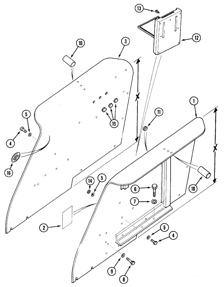 Схема запчастей Case IH C80 - (09-14) - REAR FENDERS - CROWN TYPE (09) - CHASSIS/ATTACHMENTS