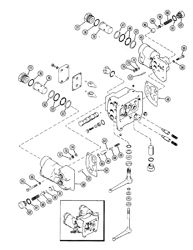 Схема запчастей Case IH 2470 - (384) - A147433 REMOTE HYDRAULIC VALVE, WITHOUT RELIEF VALVE, P.I.N. 8826987 AND AFTER, CONTD (08) - HYDRAULICS