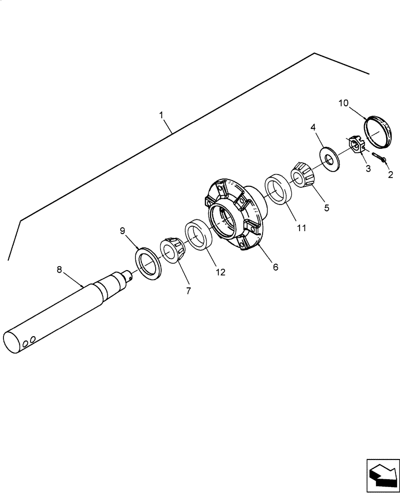 Схема запчастей Case IH RB455 - (27.500.AO[01]) - VAR - 807260 - WHEEL HUB & SPINDLE (27) - REAR AXLE SYSTEM