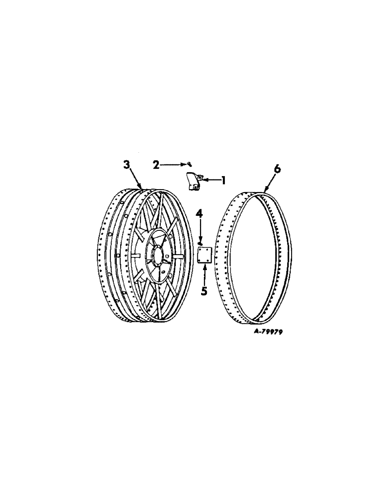 Схема запчастей Case IH 706 - (L-11[A]) - WHEELS AND WHEEL WEIGHTS, STEEL REAR WHEELS, EXTENSION TIRES & LUGS 54 INCH X 12 INCH Wheels & Wheel Weights