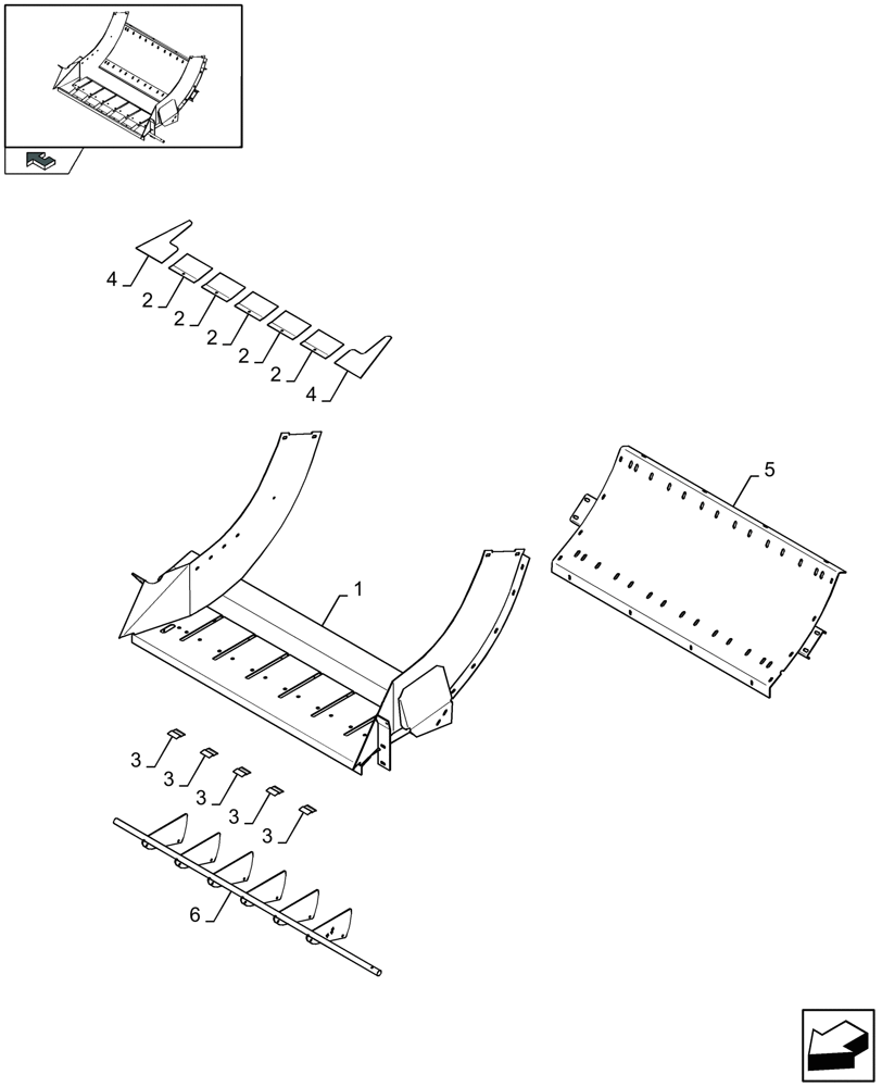 Схема запчастей Case IH LB433R - (13.42[01]) - ROTOR CUTTER, FLOOR KIT (13) - FEEDER