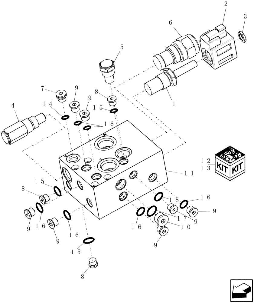 Схема запчастей Case IH 8010 - (18.148.01) - VALVE, HYDRAULIC REVERSER (18) - CLUTCH