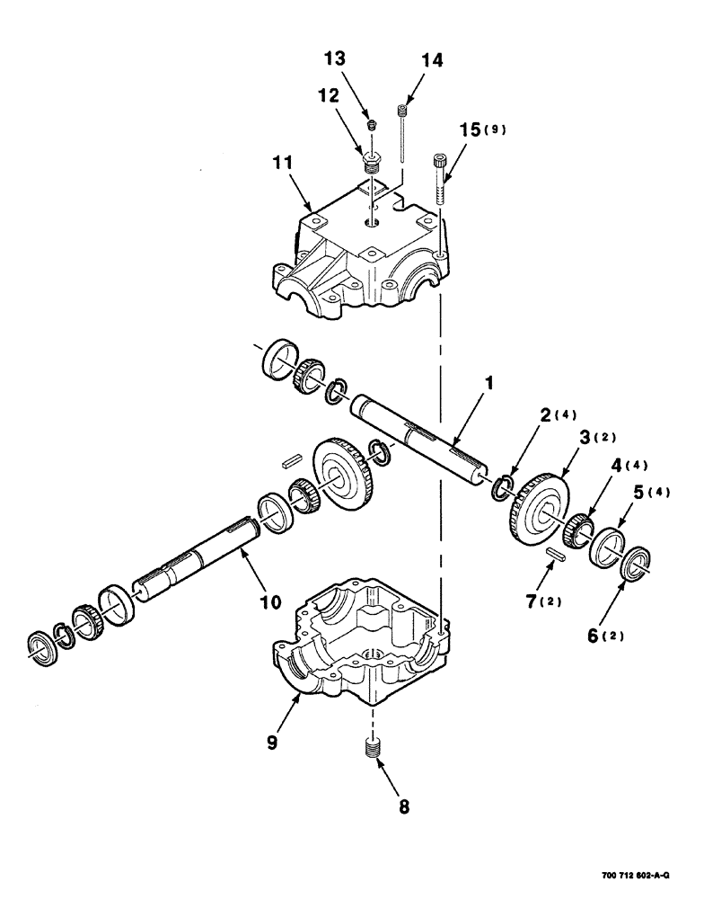 Схема запчастей Case IH 8420 - (02-10) - GEARBOX ASSEMBLY (S/N CFH0054373 AND LATER) Driveline