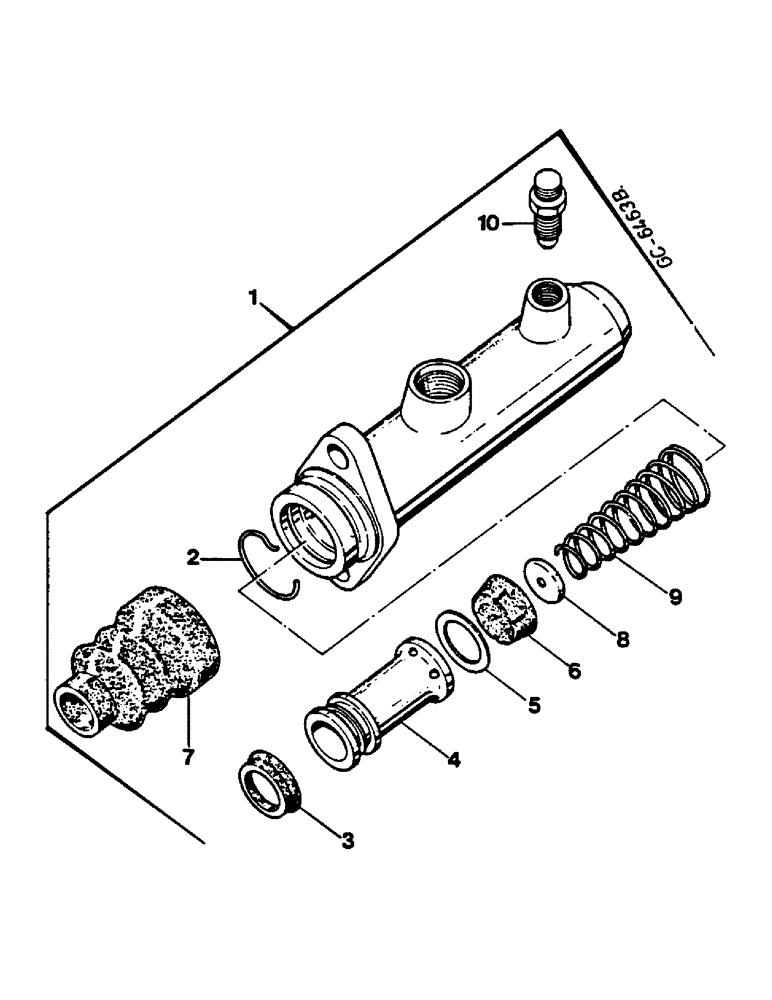 Схема запчастей Case IH 744 - (1C17) - MASTER CYLINDER (5.1) - BRAKES