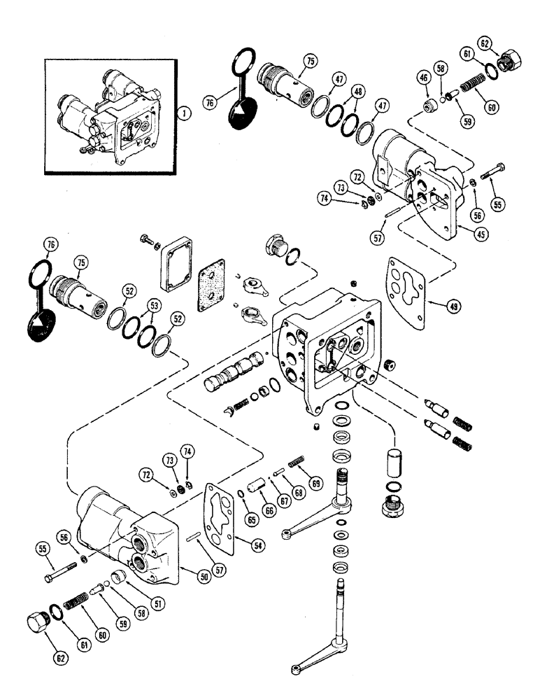 Схема запчастей Case IH 2470 - (376) - A141378 REMOTE HYDRAULIC VALVE, WITHOUT RELIEF VALVE & W/COUPLERS, P.I.N. 8763920 - 8786557, CONTD (08) - HYDRAULICS