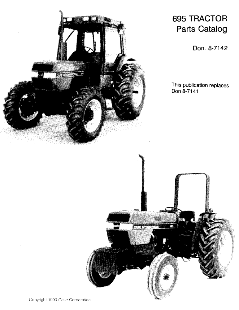 Схема запчастей Case IH 695 - (1-01) - 695 TRACTOR (00) - PICTORIAL INDEX