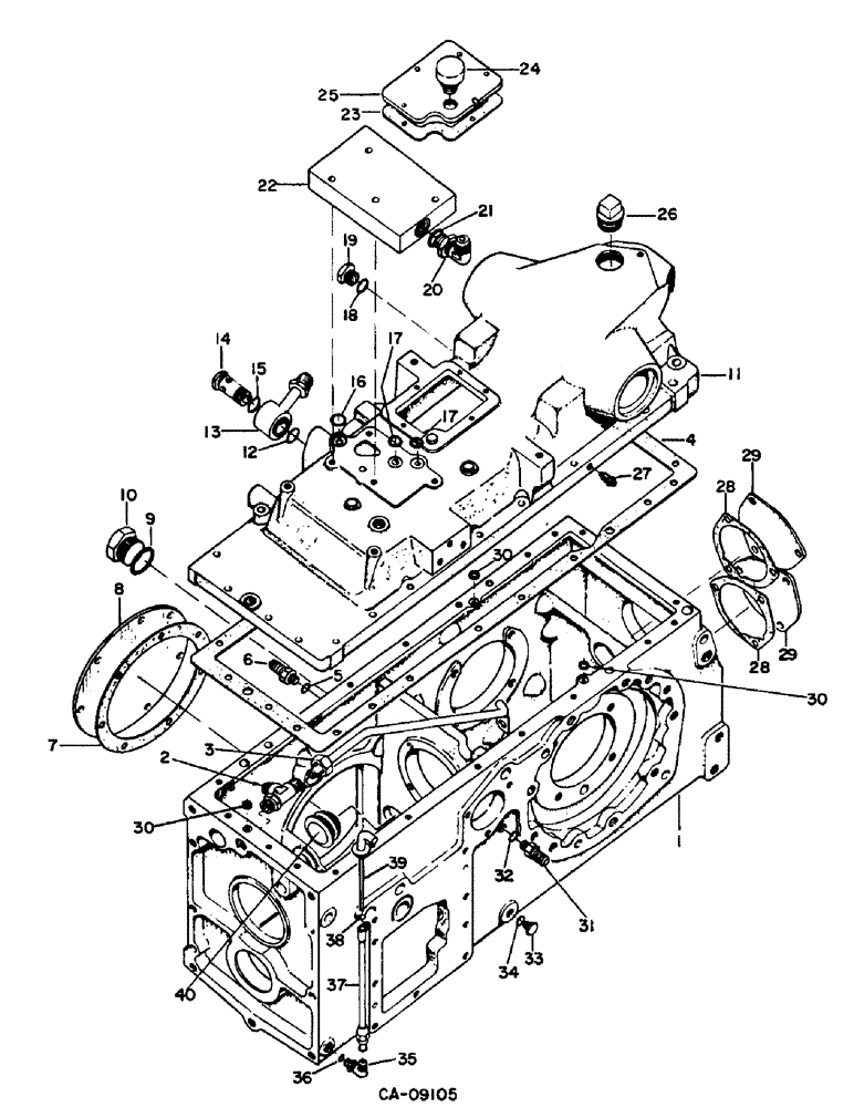 Схема запчастей Case IH 884 - (07-10) - REAR FRAME COVER AND CONNECTIONS (04) - Drive Train