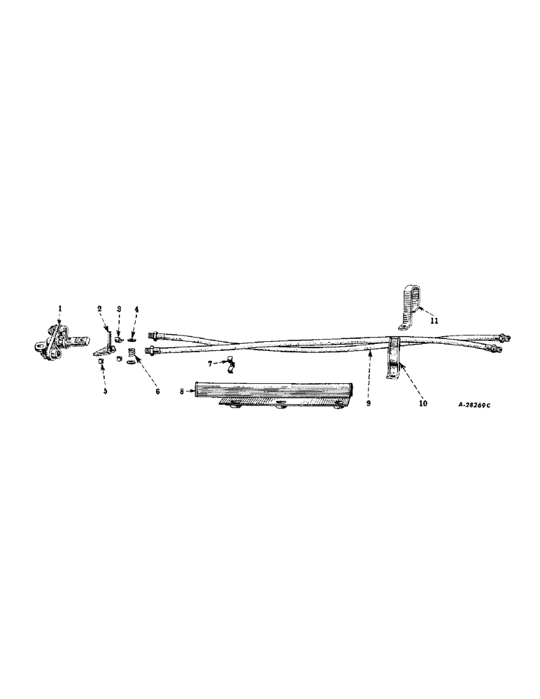 Схема запчастей Case IH SUPER M - (390) - HYDRAULIC SYSTEM, BREAK-AWAY COUPLING, FRONT SECTION, BRACKET, HOSE & GUIDE COUNTERSHAFT DRIVEN PUMP (07) - HYDRAULIC SYSTEM