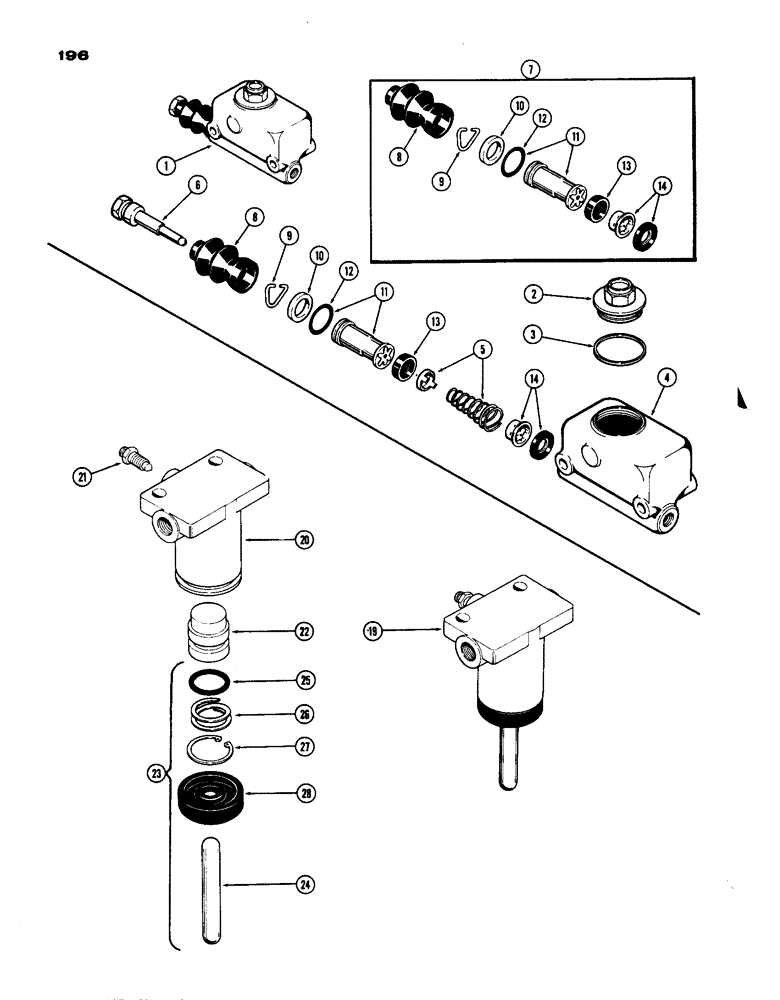 Схема запчастей Case IH 770 - (196) - A59534 MASTER BRAKE CYLINDER (07) - BRAKES