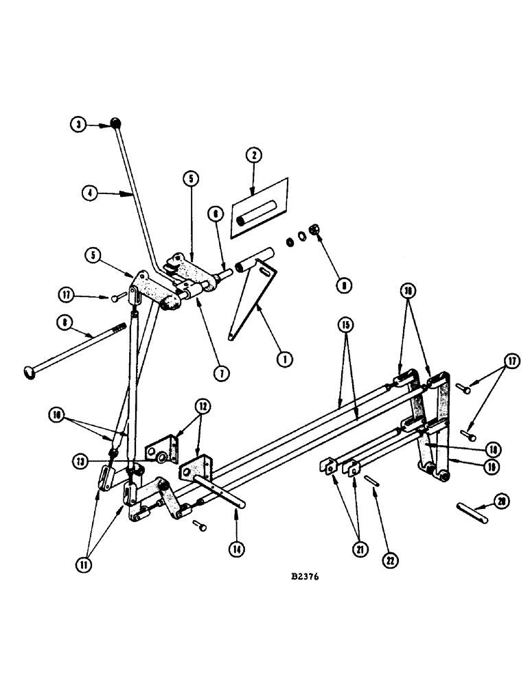 Схема запчастей Case IH 1060 - (282) - GEAR SHIFT LINKAGE (21) - TRANSMISSION