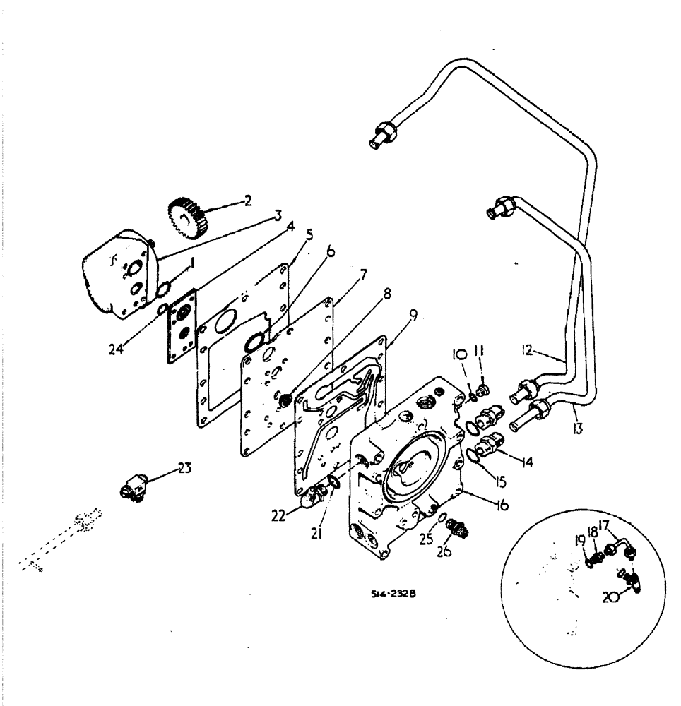 Схема запчастей Case IH 884 - (10-002) - HYDRAULIC POWER SUPPLY AND M.C. VALVE (07) - HYDRAULICS