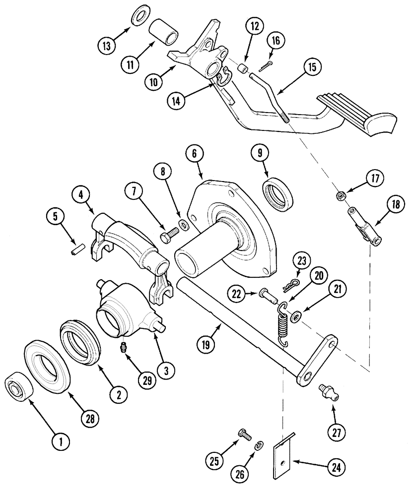 Схема запчастей Case IH C50 - (06-22) - CLUTCH CONTROLS (06) - POWER TRAIN