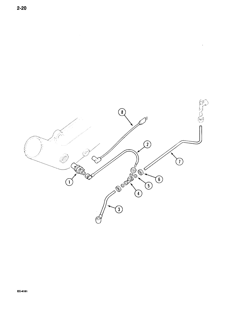 Схема запчастей Case IH 995 - (2-20) - THERMOSTART ATTACHMENT (02) - ENGINE