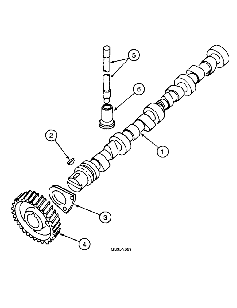 Схема запчастей Case IH D-310 - (5-030) - CAMSHAFT AND RELATED PARTS 