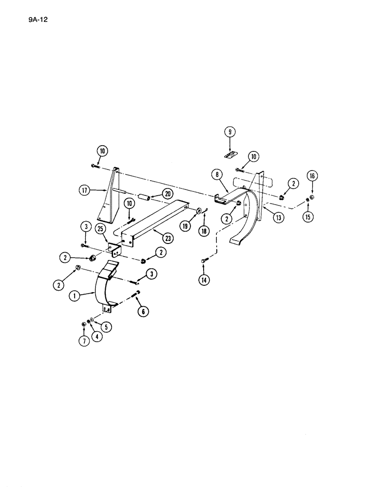 Схема запчастей Case IH 1640 - (9A-12) - SEPARATOR DRIVE SHIELDS, FOR USE WITH BEATERS AND CHOPPERS (13) - FEEDER