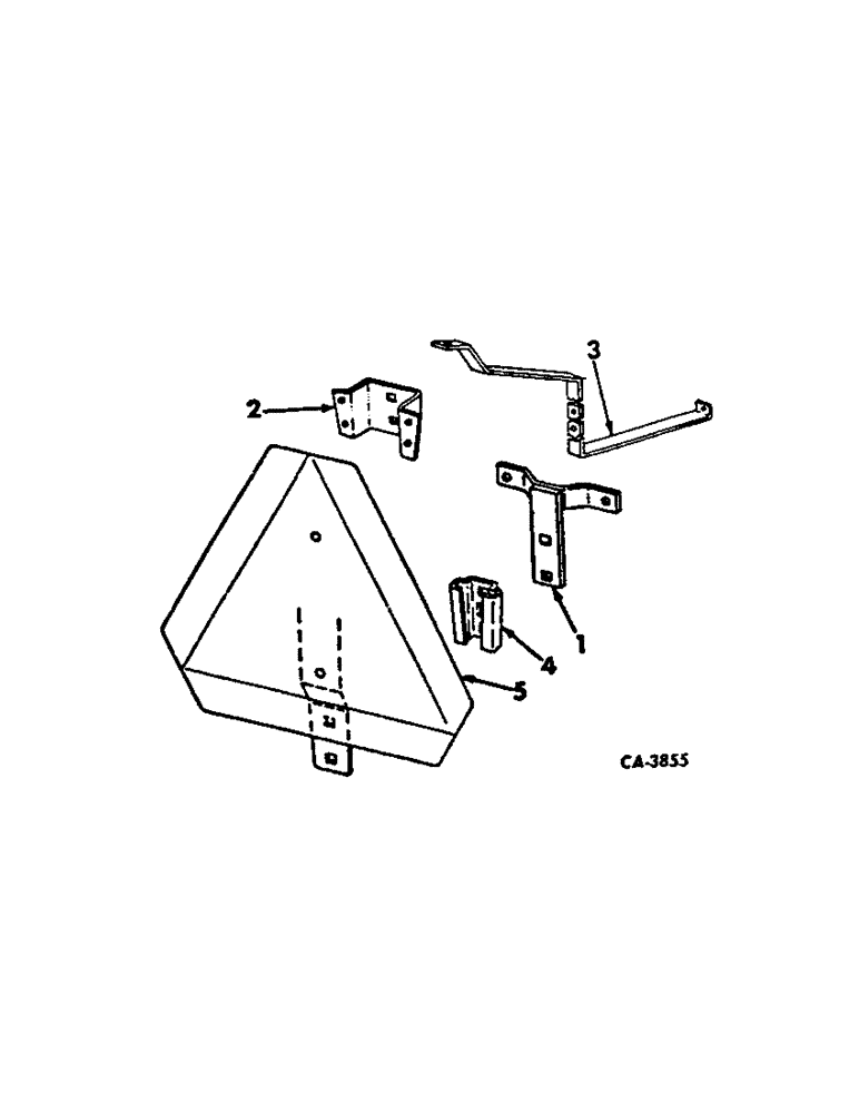 Схема запчастей Case IH 1566 - (02-03[A]) - MISCELLANEOUS, SLOW MOVING VEHICLE REFLECTOR EMBLEM AND MOUNTING BRACKET Accessories & Attachments / Miscellaneous