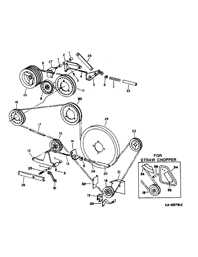 Схема запчастей Case IH 1480 - (20-17) - SEPARATOR, BELT DRIVE - RH SIDE Separation