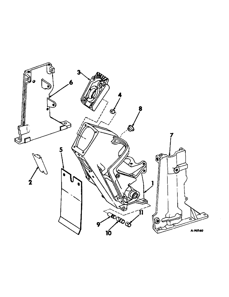 Схема запчастей Case IH 21026 - (13-07) - SUPERSTRUCTURE, STEERING AND GEAR SELECTOR SUPPORTS (05) - SUPERSTRUCTURE