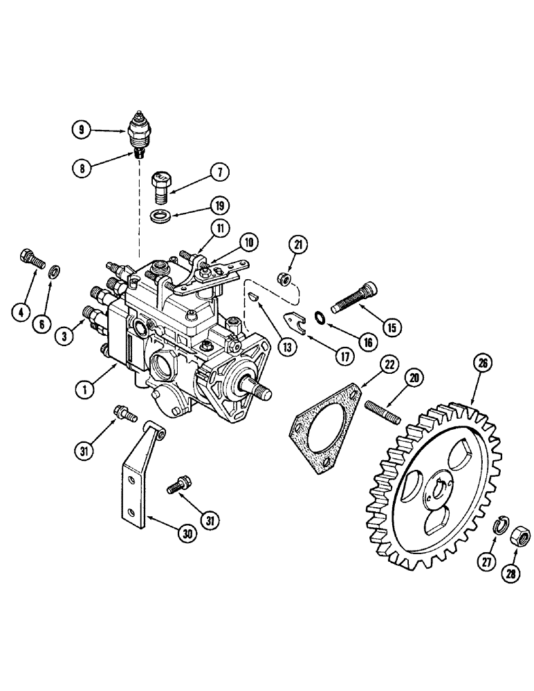 Схема запчастей Case IH 1896 - (3-46) - FUEL INJECTION PUMP AND DRIVE, 6T-590 DIESEL ENGINE (03) - FUEL SYSTEM