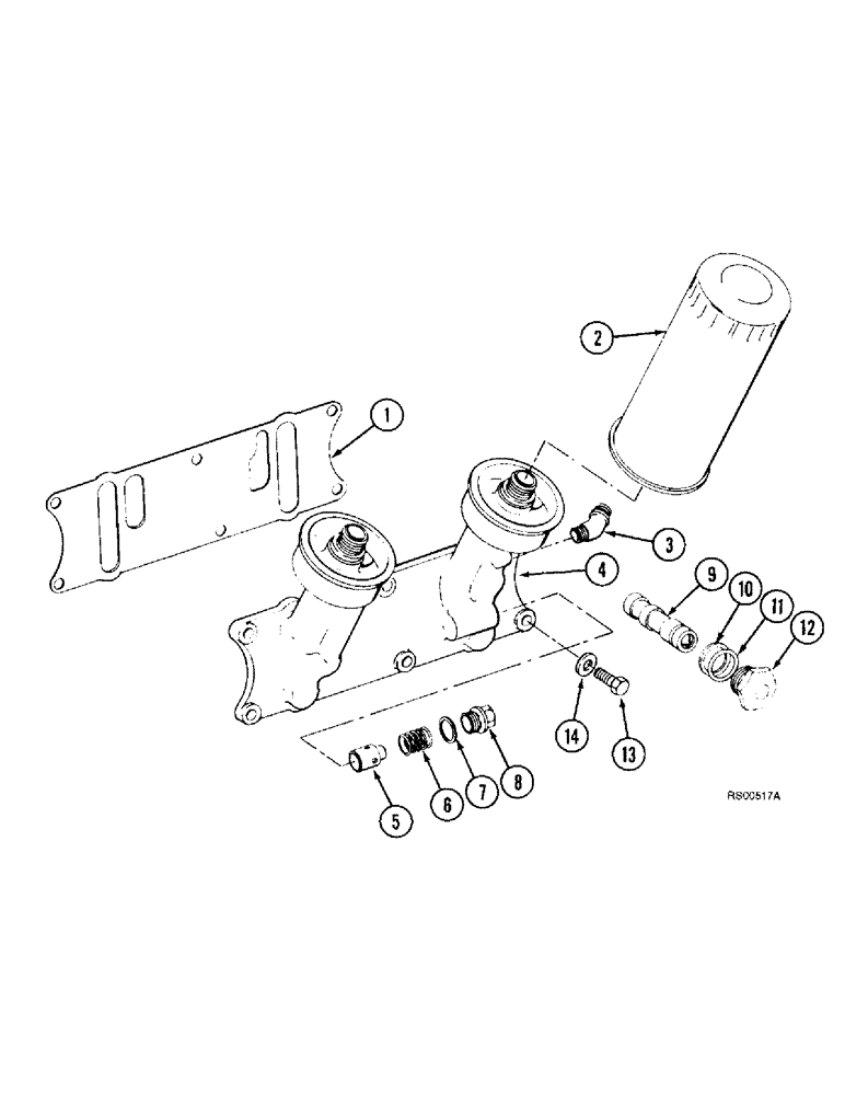 Схема запчастей Case IH 1680 - (2-38) - ENGINE OIL FILTER, DTI-466C DIESEL ENGINE (01) - ENGINE