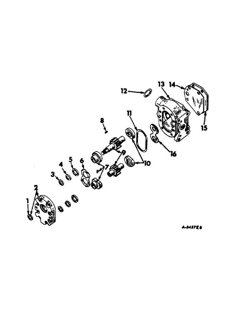 Схема запчастей Case IH 1206 - (F-10) - HYDRAULIC SYSTEM, HYDRAULIC PUMP, THOMPSON, 12 GPM (07) - HYDRAULIC SYSTEM