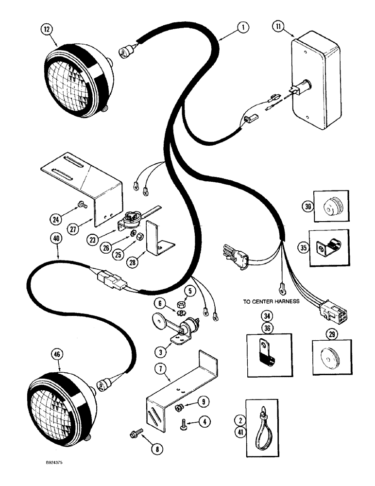 Схема запчастей Case IH 1688 - (4-18) - GRAIN TANK HARNESS, UNLOADER LIGHT HARNESS (06) - ELECTRICAL