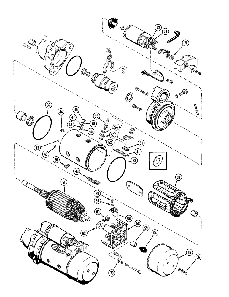 Схема запчастей Case IH 4690 - (4-109C) - A162469 STARTER ASSEMBLY, P.I.N. 8860931 AND AFTER (04) - ELECTRICAL SYSTEMS