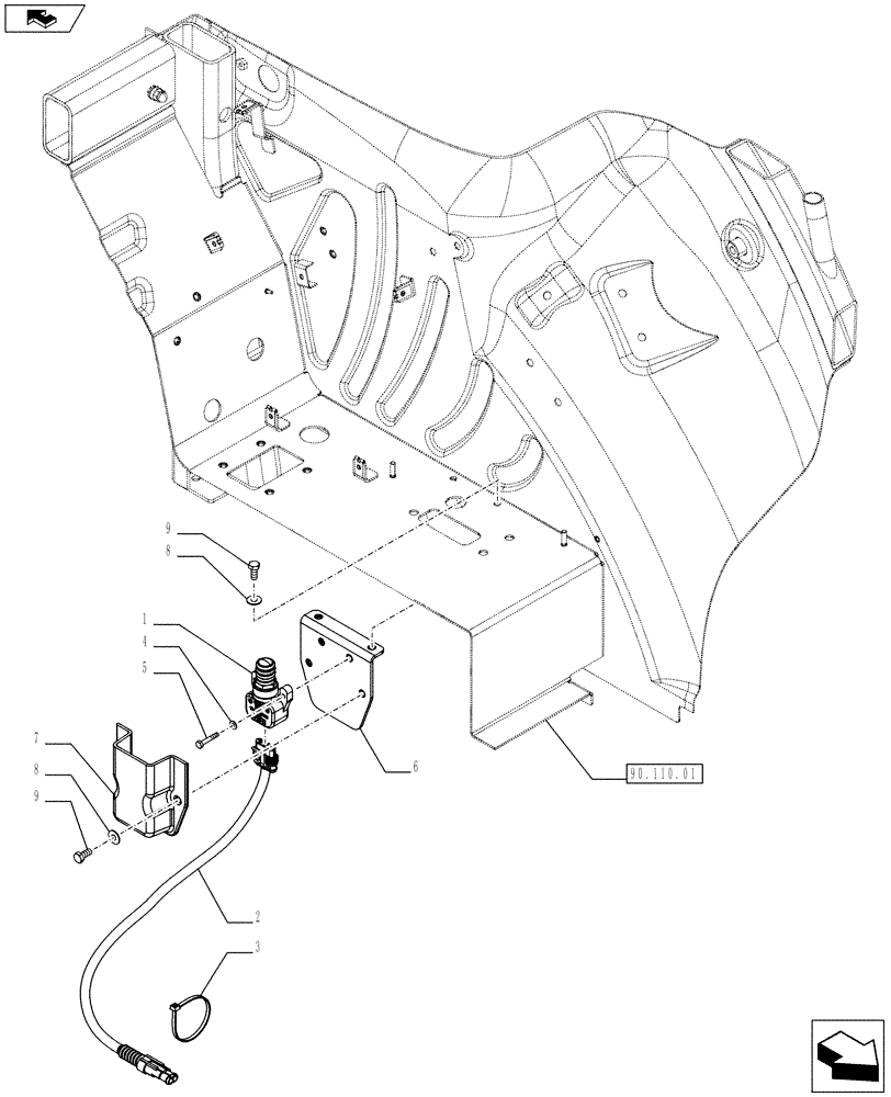 Схема запчастей Case IH FARMALL 75C - (55.420.02) - SAFETY SWITCH FOR POWER TAKE-OFF - L/CAB (55) - ELECTRICAL SYSTEMS