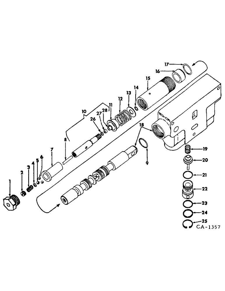 Схема запчастей Case IH 4786 - (10-20) - HYDRAULICS, HYDRAULIC CONTROL VALVE, FOUR POSITION SPRING CENTERED (07) - HYDRAULICS