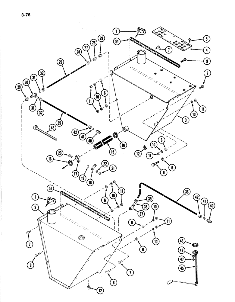 Схема запчастей Case IH 4894 - (3-76) - FUEL TANKS 674 CUBIC INCH DIESEL ENGINE (03) - FUEL SYSTEM