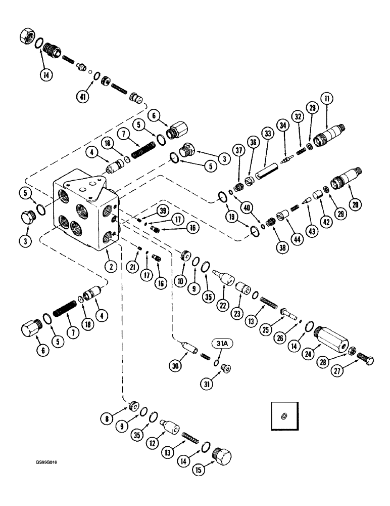 Схема запчастей Case IH 1670 - (8-34) - HEADER VALVE (07) - HYDRAULICS