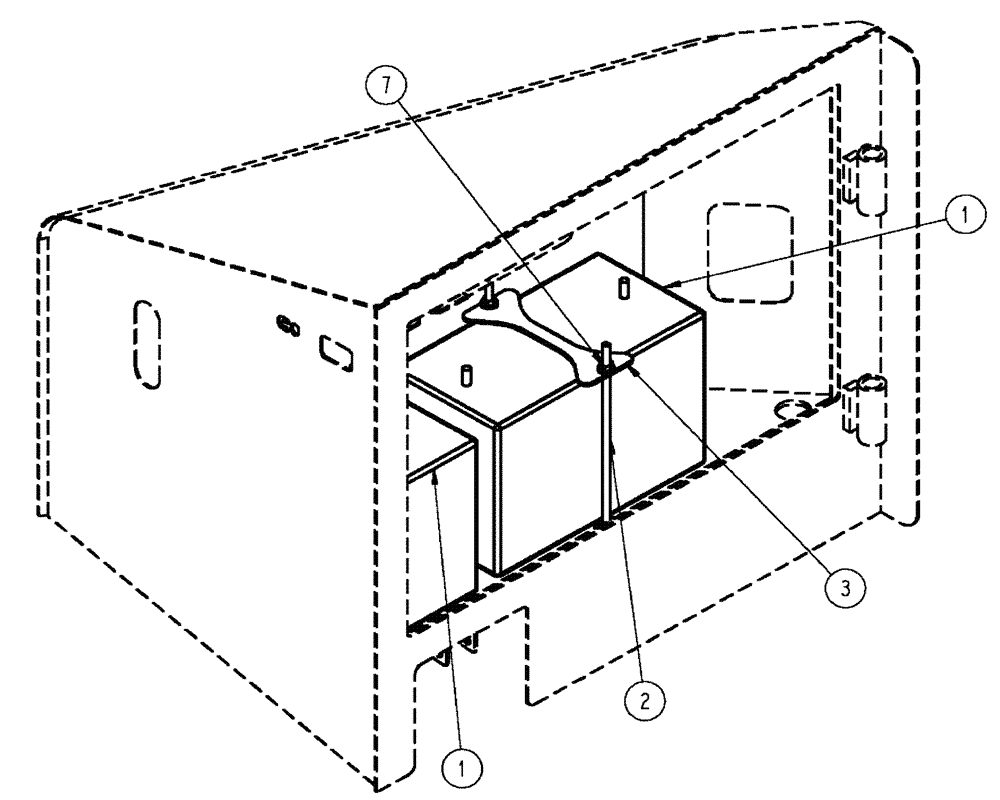 Схема запчастей Case IH TITAN 3020 - (02-024) - BATTERY GROUP (01) - ENGINE