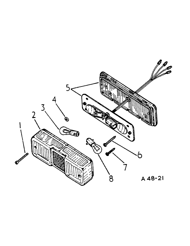 Схема запчастей Case IH 2350 - (3-33) - TAIL/FLASHER LIGHT (04) - ELECTRICAL SYSTEMS