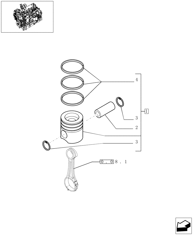 Схема запчастей Case IH PUMA 180 - (0.08.2) - PISTON (01) - ENGINE