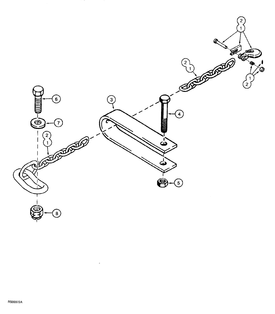 Схема запчастей Case IH 5700 - (9-172) - HITCH CHAIN, ALL NON LEVEL LIFT MODELS (18) - MISCELLANEOUS