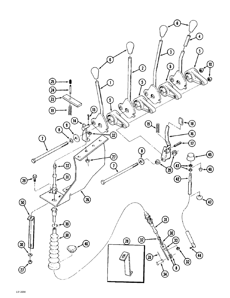 Схема запчастей Case IH 9370 - (8-042) - REMOTE HYDRAULIC CONTROL (08) - HYDRAULICS