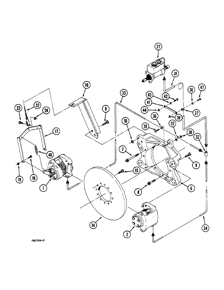 Схема запчастей Case IH STEIGER - (7-06) - BRAKE SYSTEM (07) - BRAKES