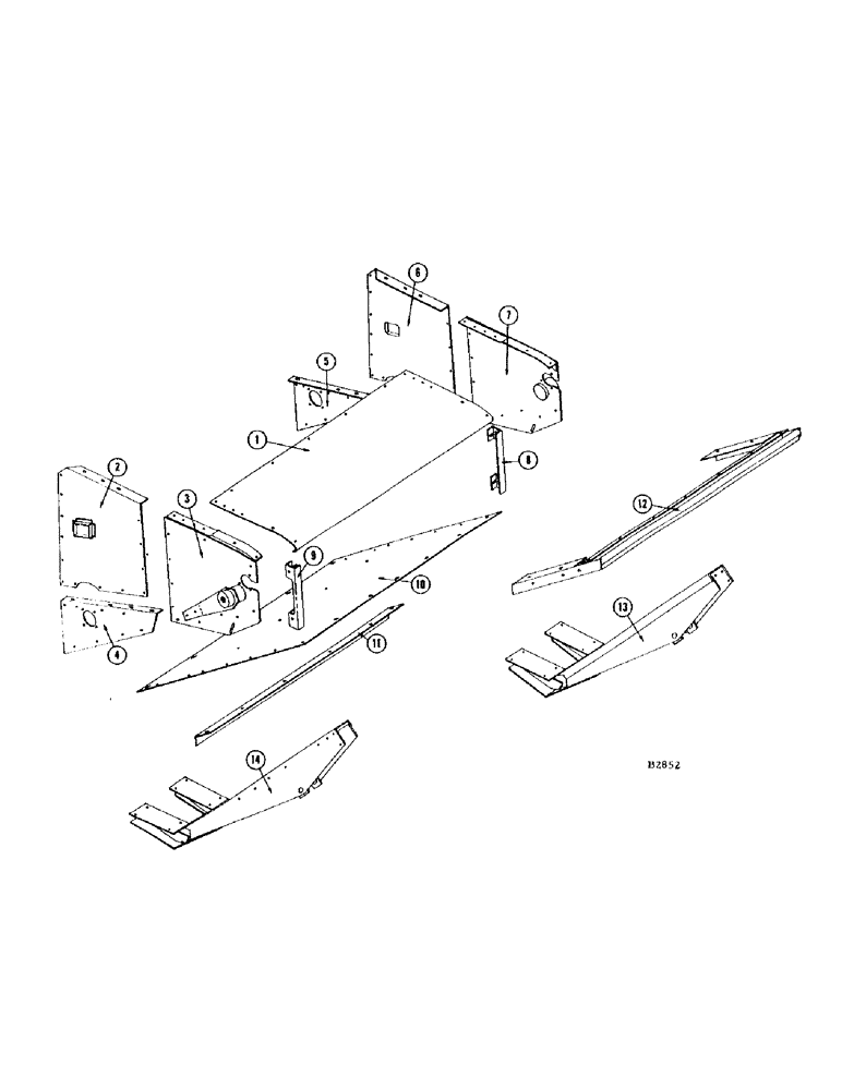 Схема запчастей Case IH 306 - (12) - FEEDER SPOUT (58) - ATTACHMENTS/HEADERS