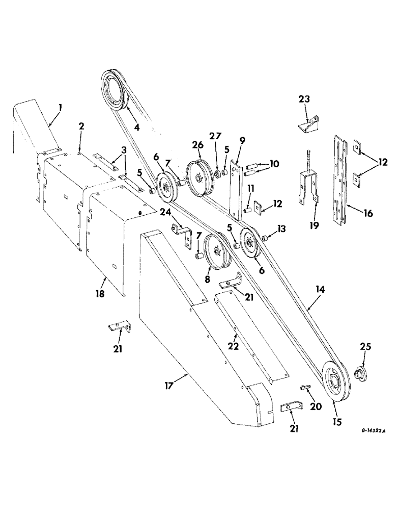 Схема запчастей Case IH 503 - (338) - STRAW CHOPPER DRIVE PARTS, SERIAL NO 2431 AND ABOVE (73) - RESIDUE HANDLING